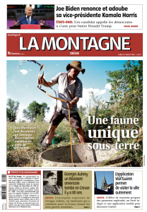 Capture écran Article La Montagne du lundi 22 juillet 2024 (couv.)